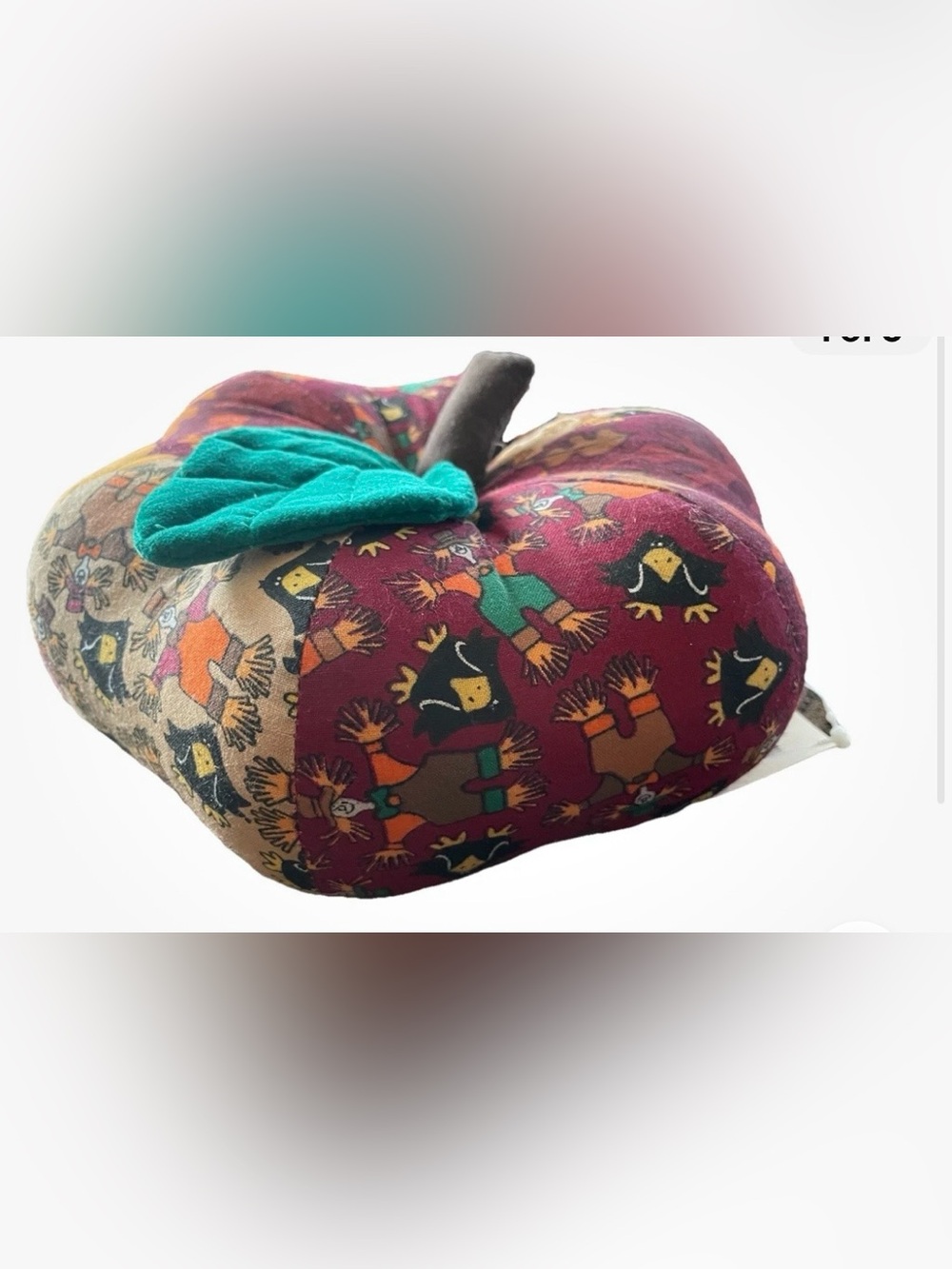 Fabric Patchwork Pumpkin Soft Plush Autumn Harvest Centerpiece Decoration
